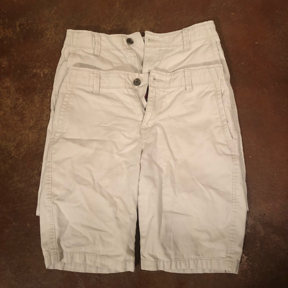 Boys khaki shorts. 2 for the price of 1!